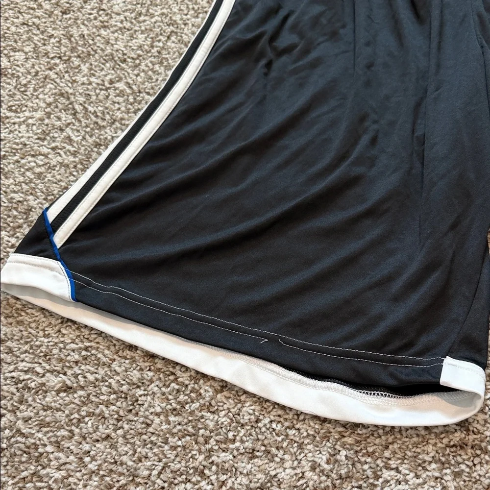 🌿 Adidas Men's Black and White Athletic Shorts